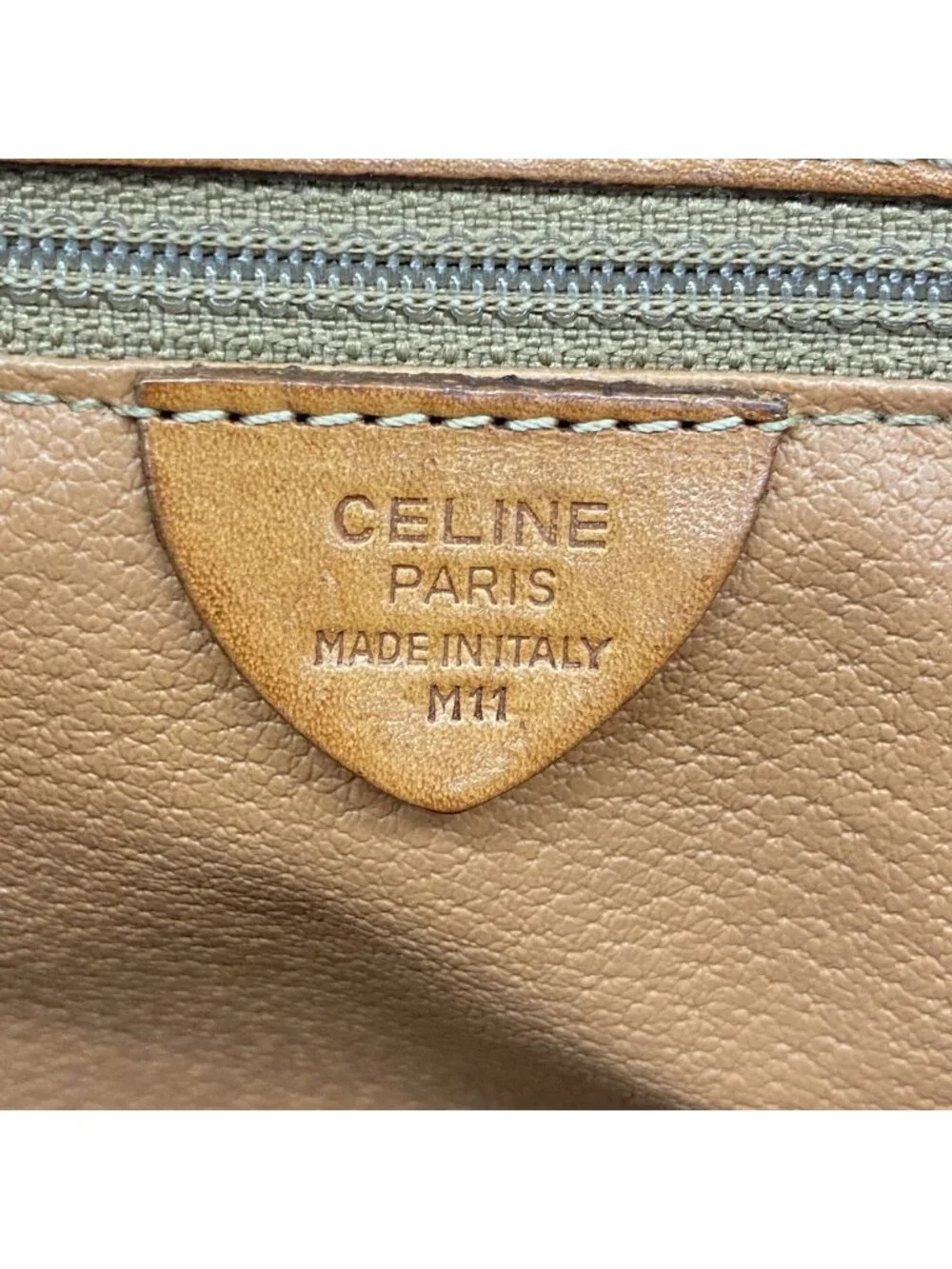 Celine Shoulder Bag Macadam Brown Gold